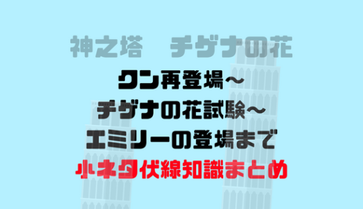 [神之塔]クン再登場から21階試験、チゲナの花試験の小ネタまとめ！