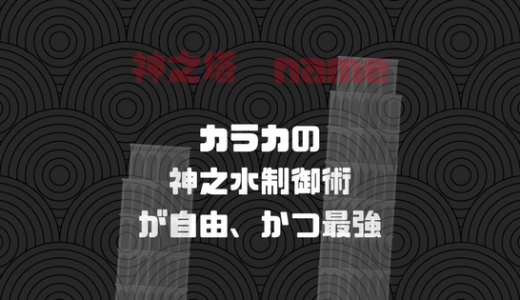 カラカの神之水制御術が無限大すぎる。暗黒世界、無限転生、など。