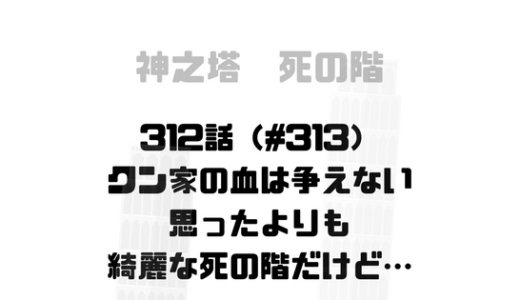 [神之塔312話#313]クン家の血は争えない!?想像とは違う死の階の綺麗さ