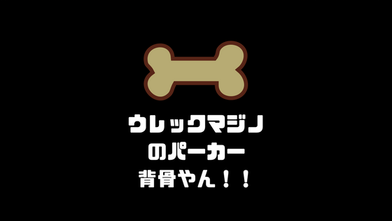 ウレックマジノのロングパーカーの模様は地味に背骨だった Ww コミ99